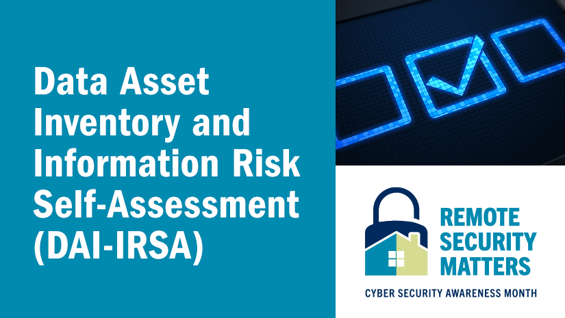 CSAM 2020 banner: Data Asset Inventory and Information Risk Self-Assessment